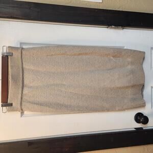 H&M Beige Knit Midi Skirt with Back Slit- size XS